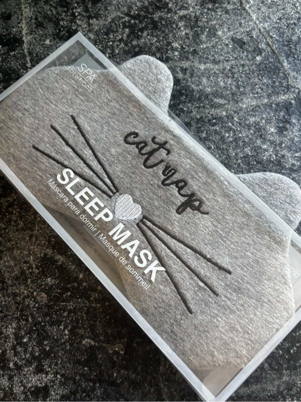 Cat Nap Grey Sleep Mask -
